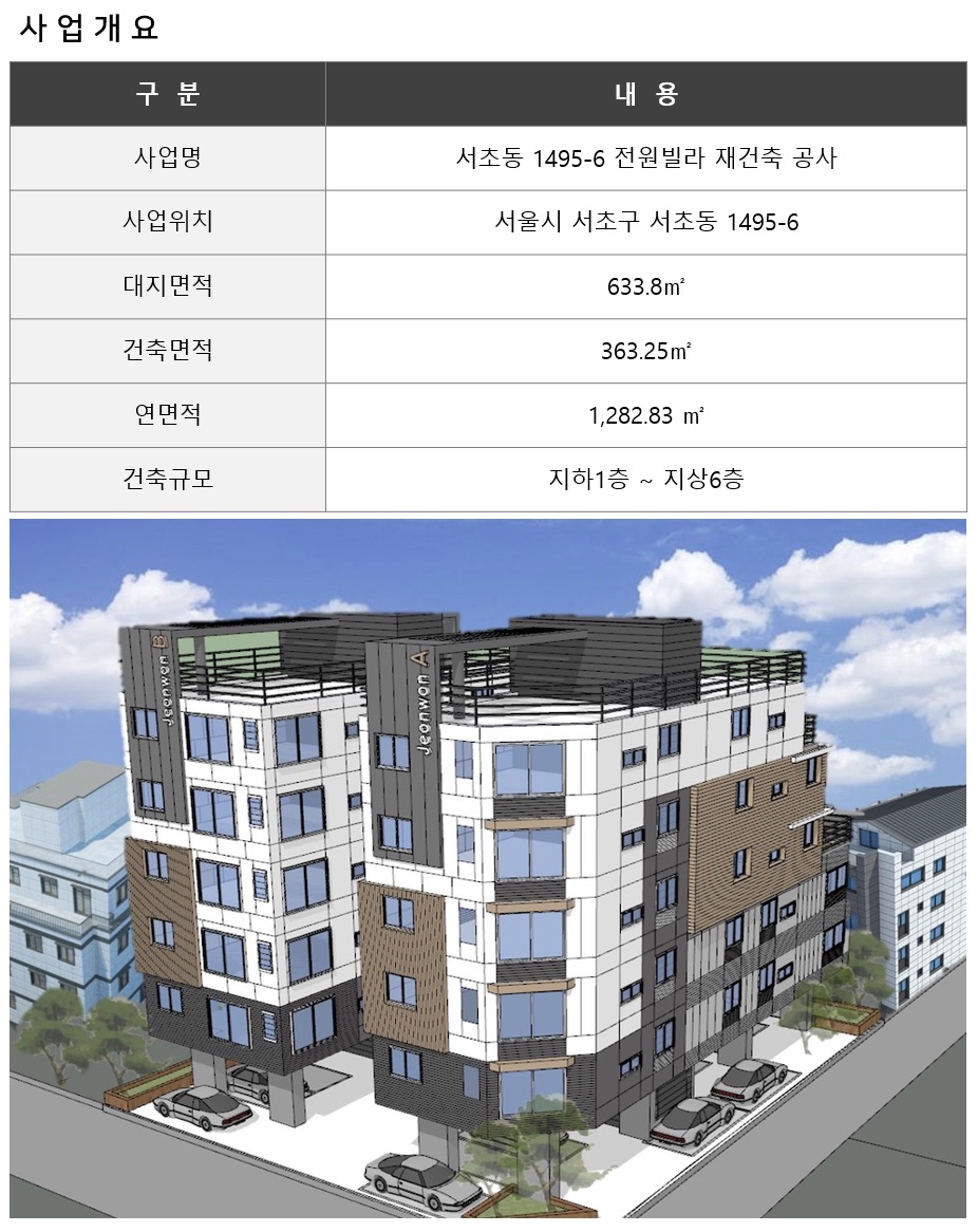 [공지사항] 서초동 전원빌라 재건축 시공사 반석종합건설 선정